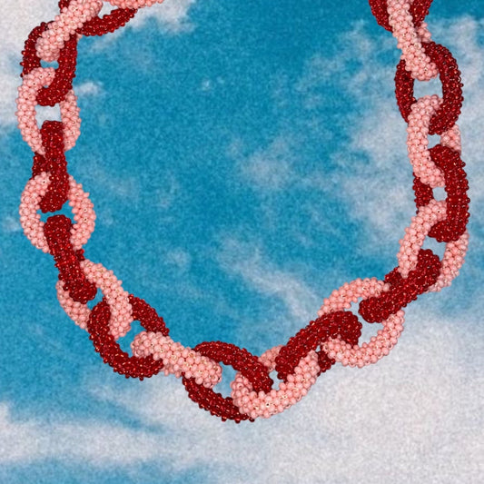 Cadena rojo y rosa (craw chain Dual)