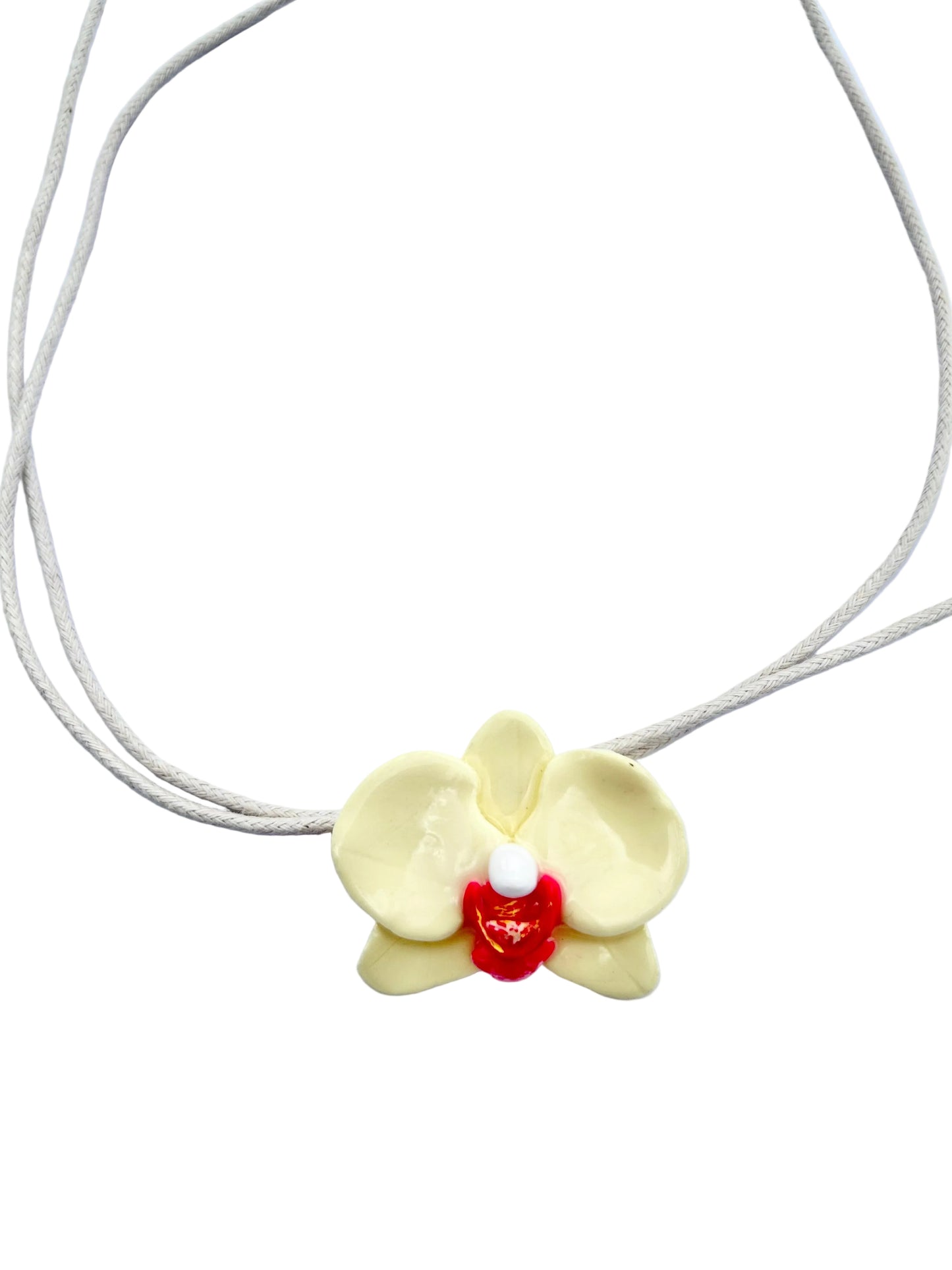Collar Orquídea Amarilla