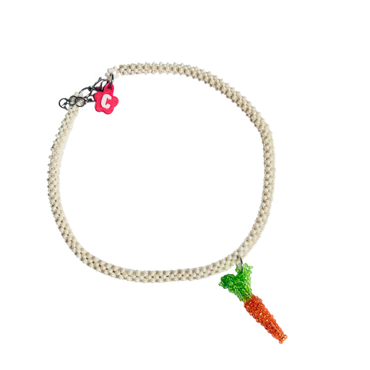 Collar tubular beige zanahoria